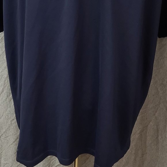 Nike Dri Fit XXL Dark Blue Short Sleeve Stretch 3 Button Pullover Polo Shirt - Picture 4 of 12